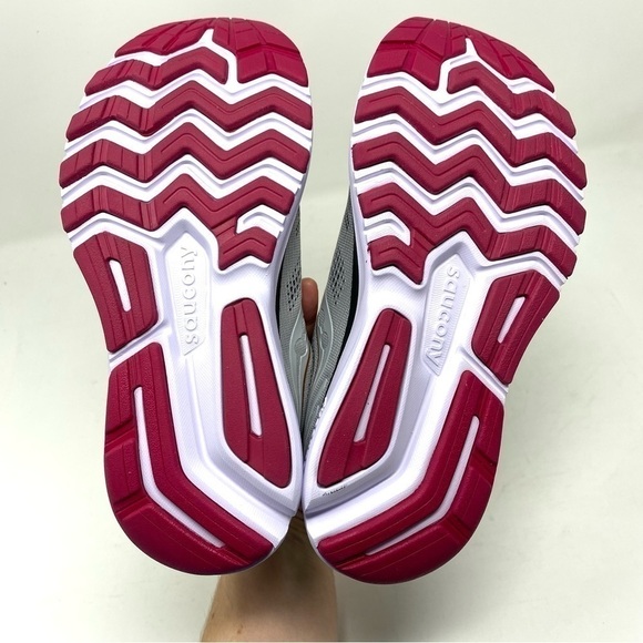 Saucony Ride 14 Women's Running Wide Fog, Cherry - Picture 6 of 8